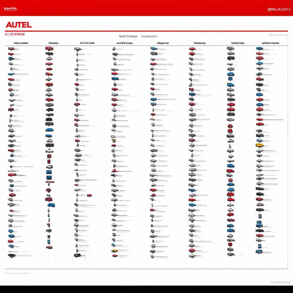 Autel Vehicle Coverage Chart