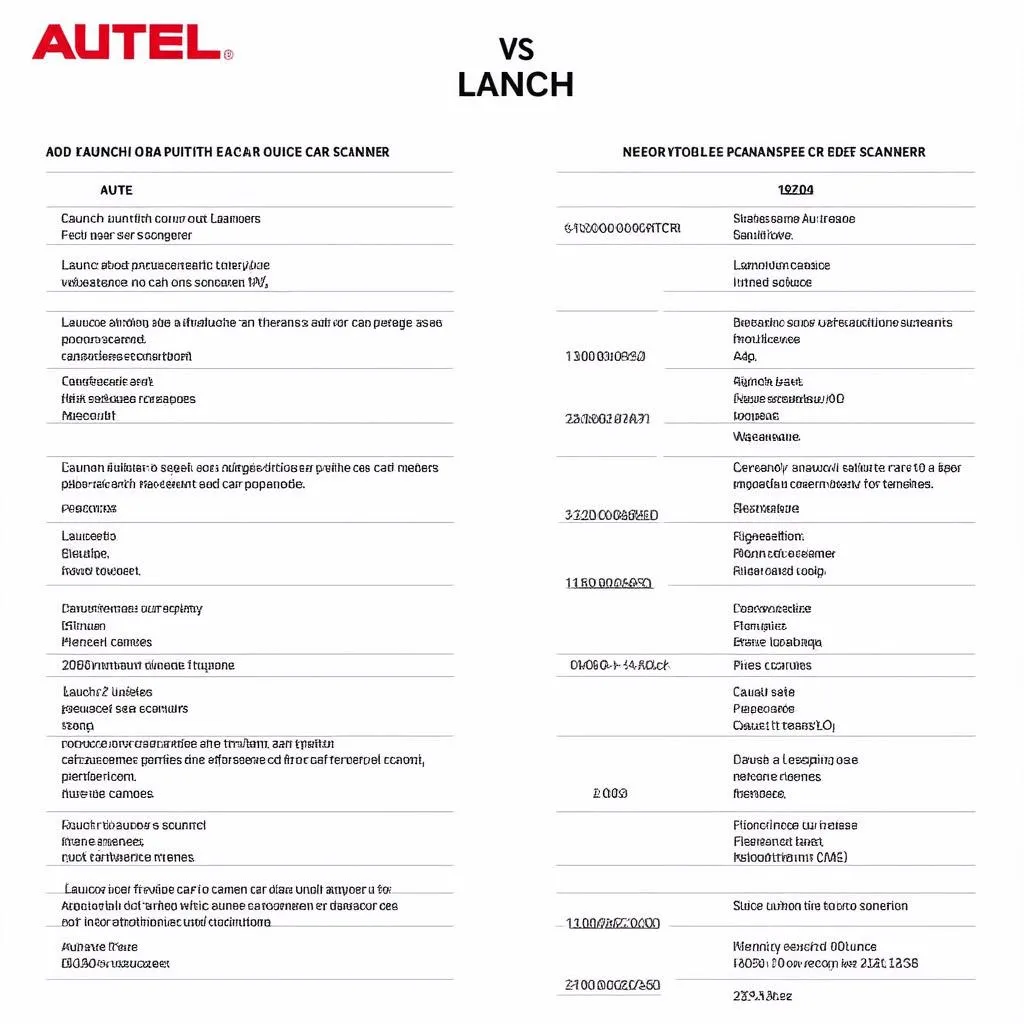 Autel and Launch Scanners