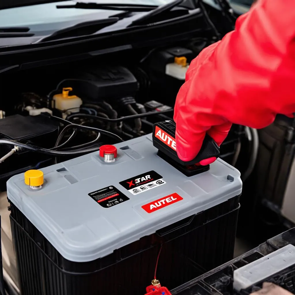 Autel X Star Battery and car engine