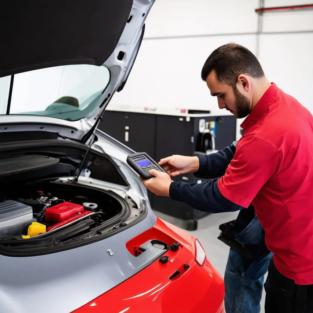 Car mechanic using Autel X-Star