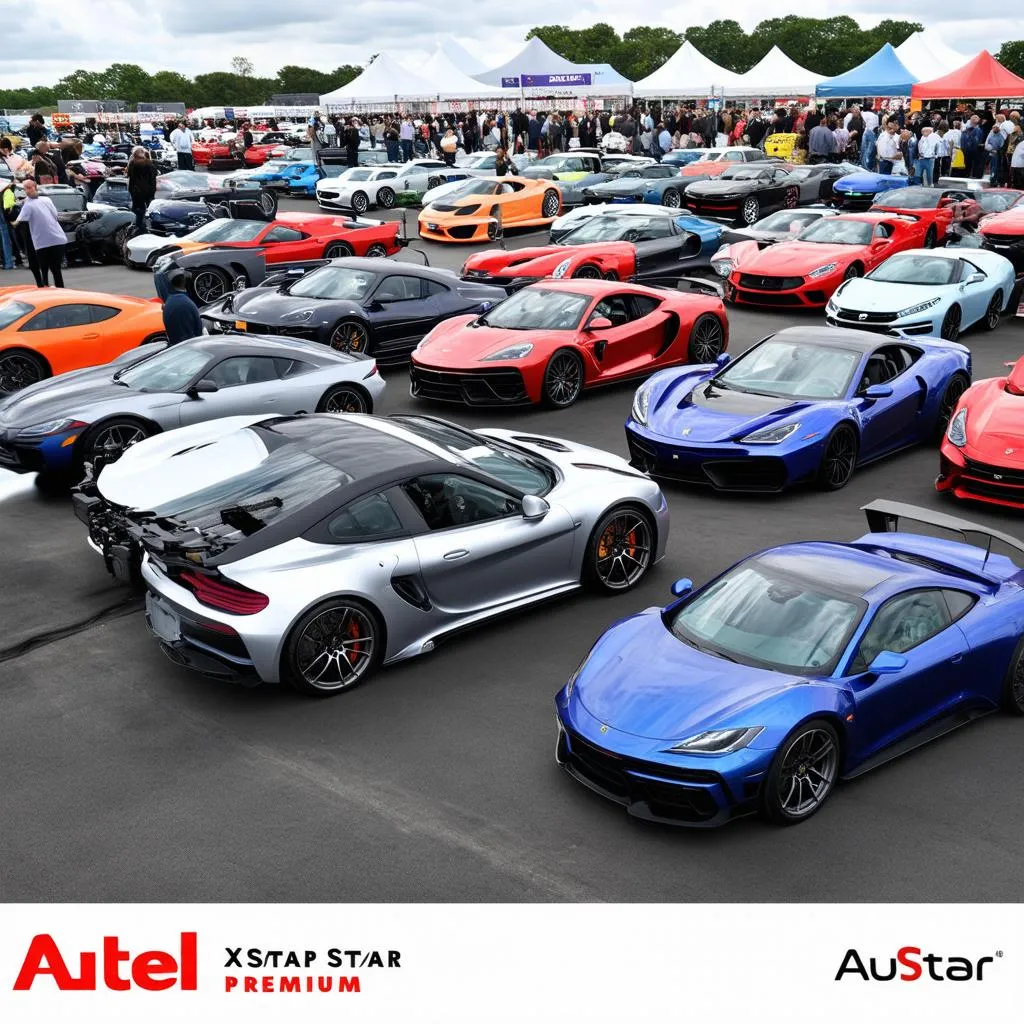 Autel X-Star Premium Camera at a Car Show