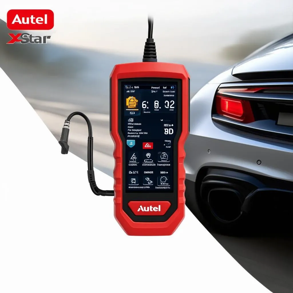 Autel X-Star Premium connected to a car