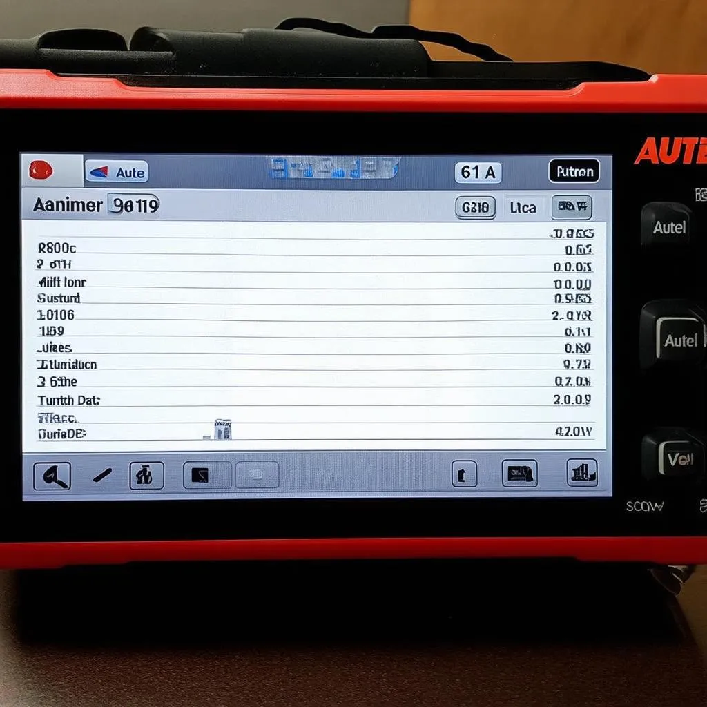 Autel 619 A diagnostic screen