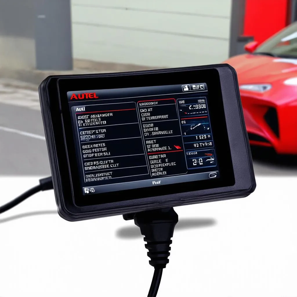 Autel diagnostic scanner screen