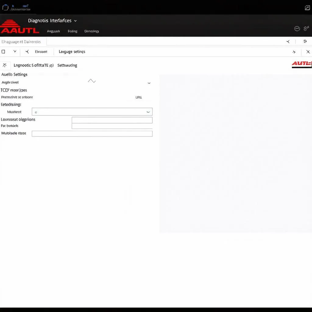 Autel diagnostics software interface