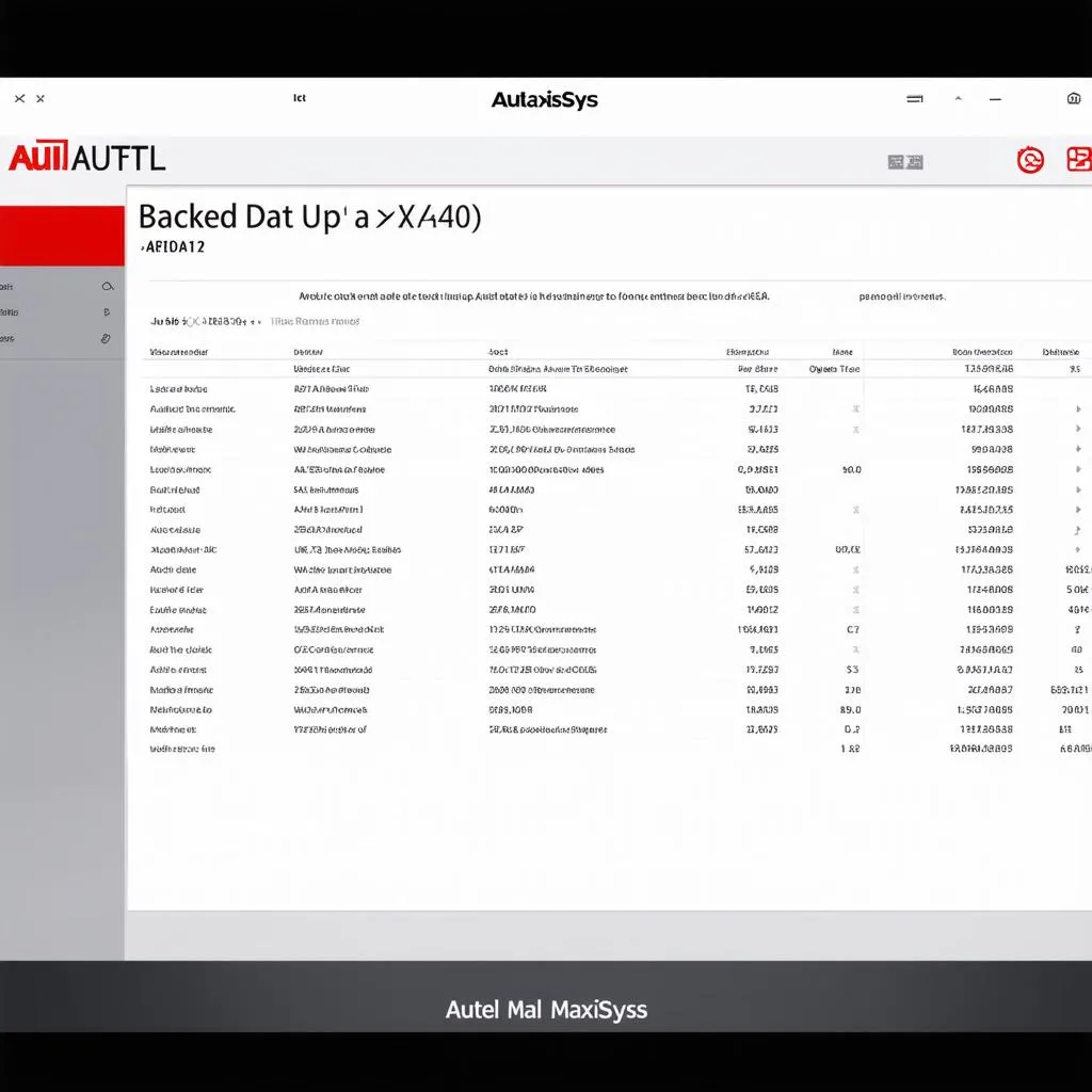 Autel MaxiSys Diagnostic Data