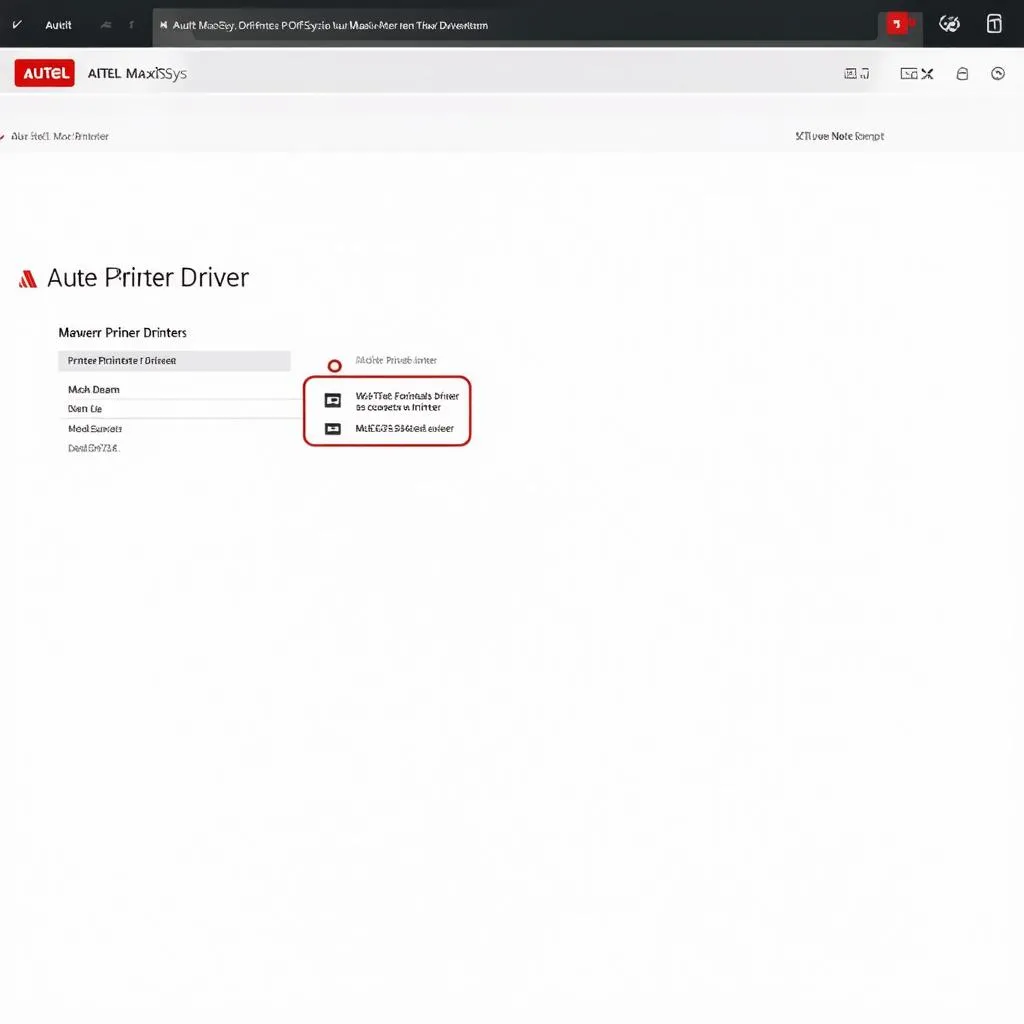 Autel MaxiSys Printer Driver Download