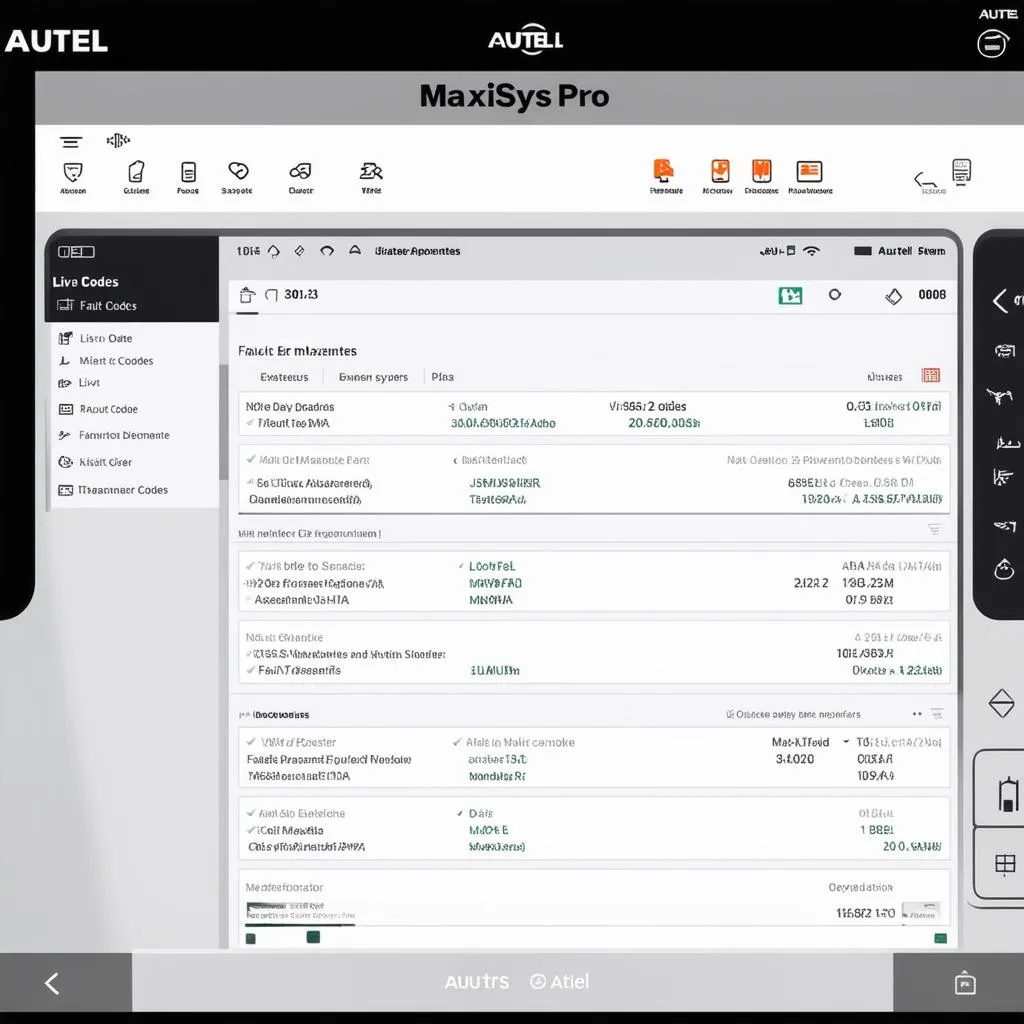 Autel MaxiSys Pro Interface