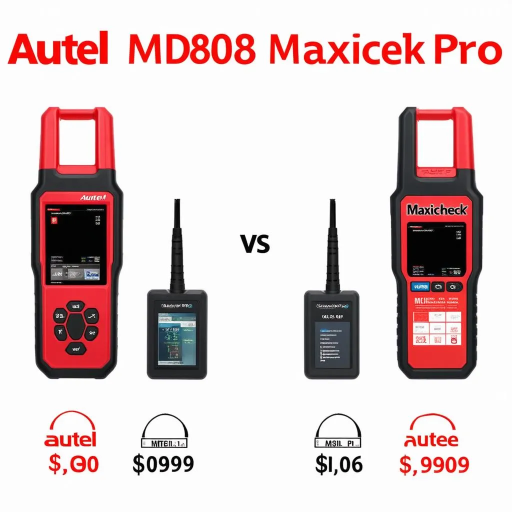 Price Comparison of Autel MD808 Pro and Maxicheck Pro