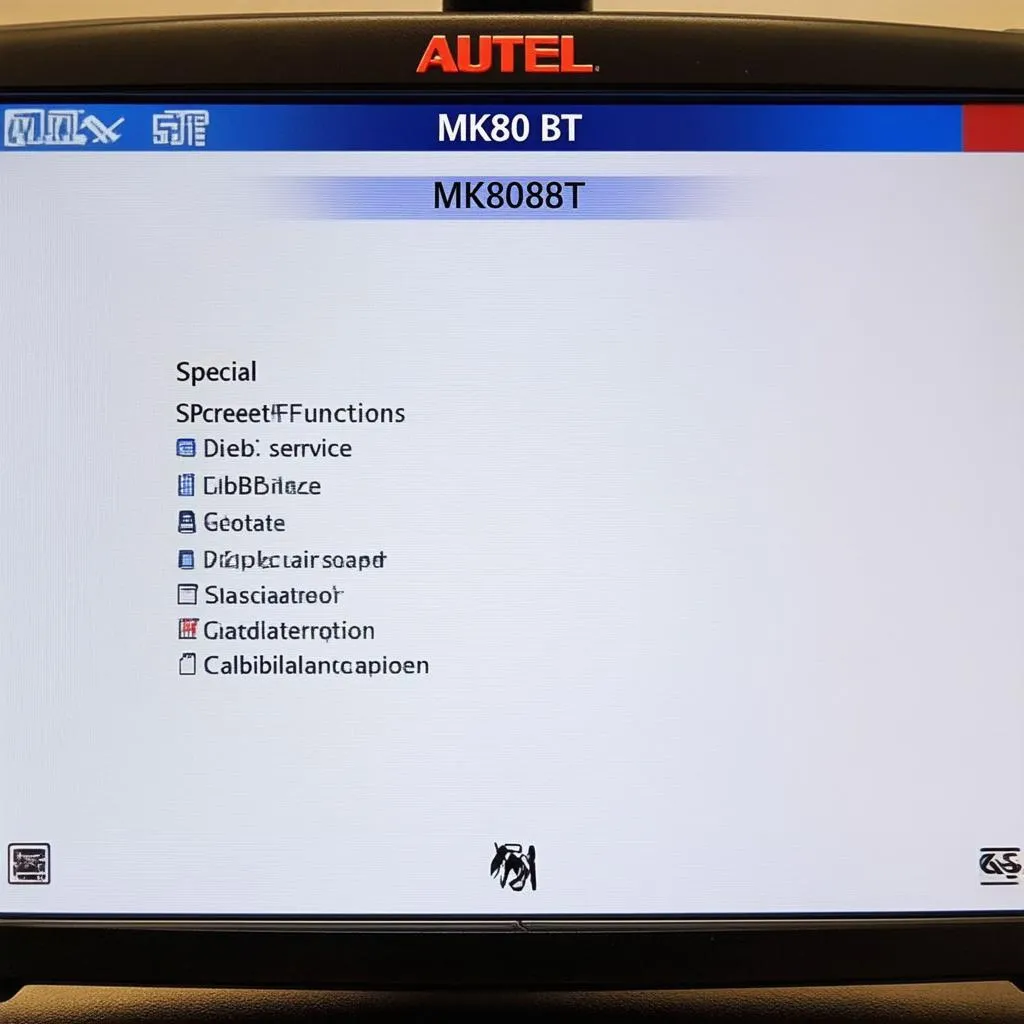 Autel MK808BT performing special functions