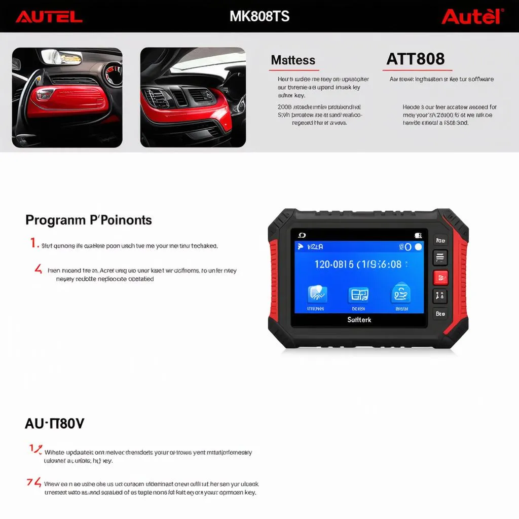 Autel MK808TS Interface