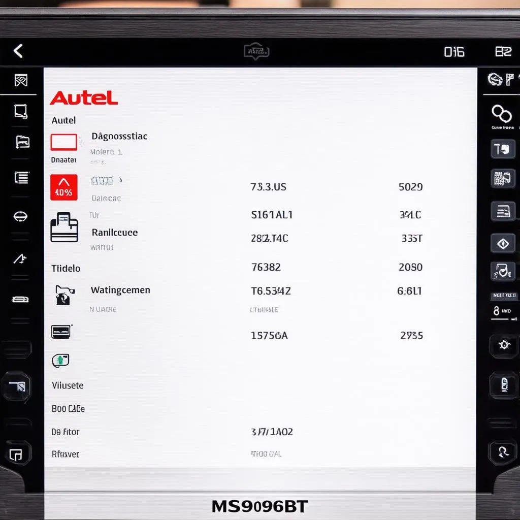 Autel MS906BT Dashboard Interface