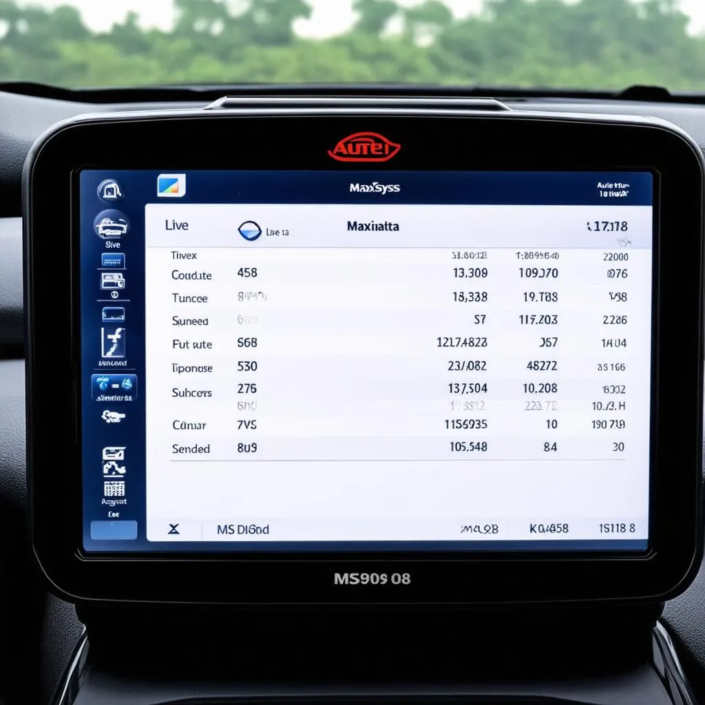 Autel MS908 Maxisys Scan Tool screen