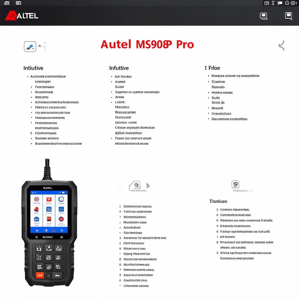 Autel MS908P Pro User Interface