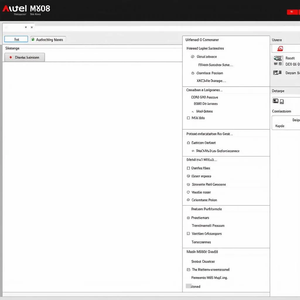 Autel MX808 Bidirectional User Interface