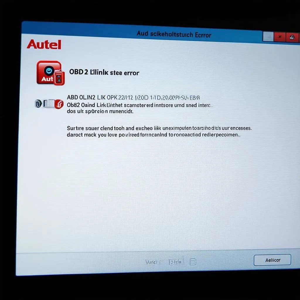 Autel OBD2 link error