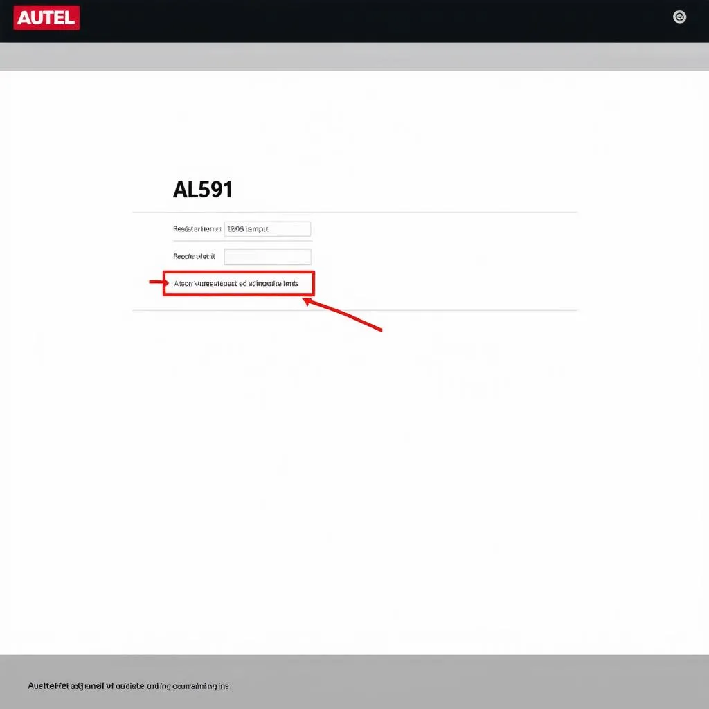 Autel Registration Page