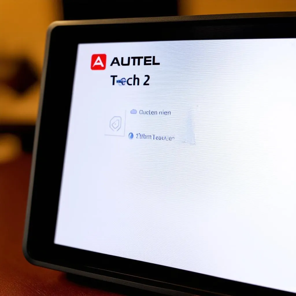 Autel Tech 2 Interface