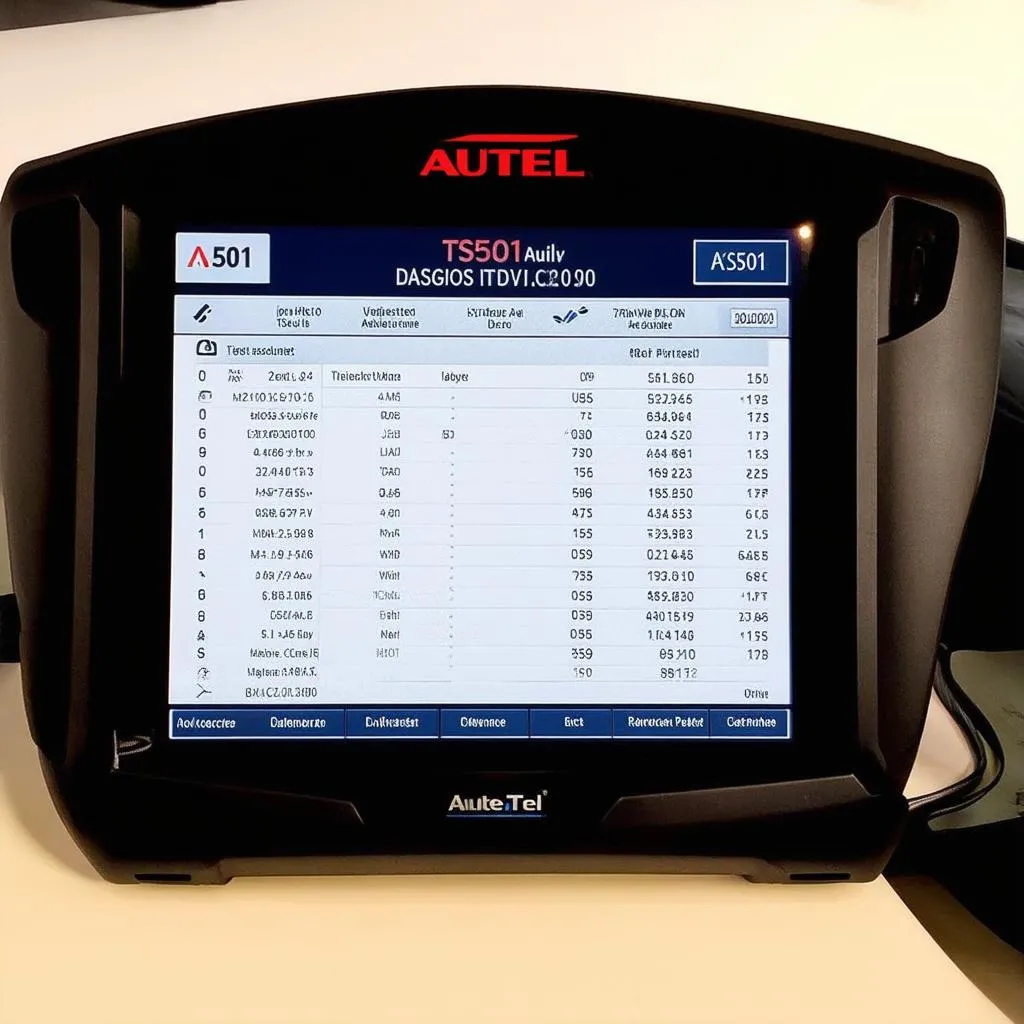 Autel TS501 user interface