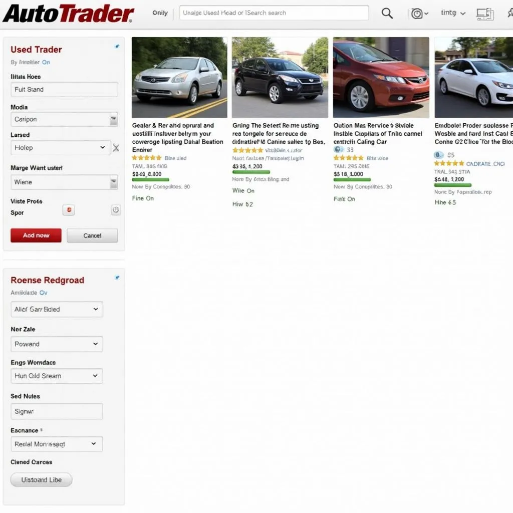 Searching Auto Trader for used cars