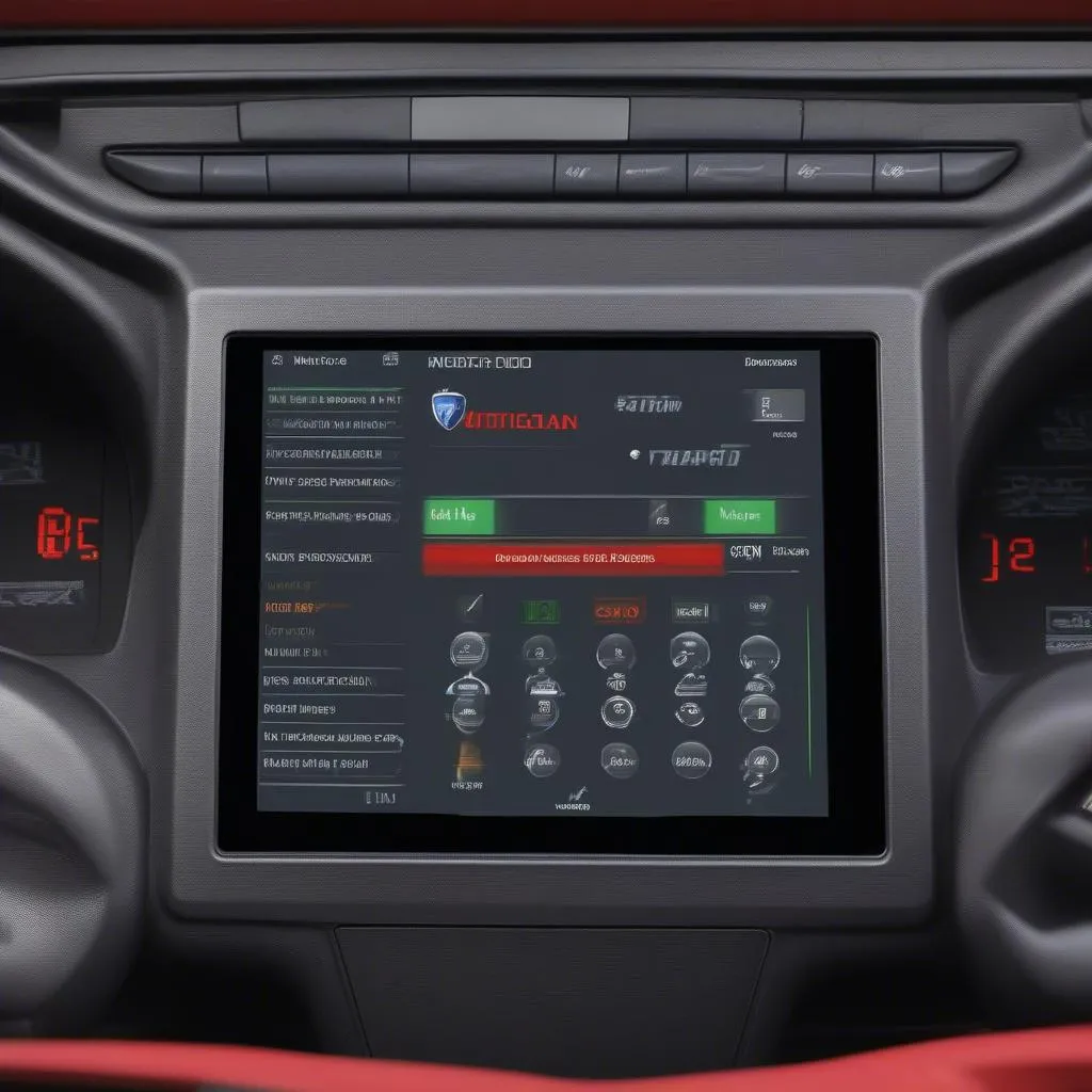 Autoland Vedis Scan Tool on a Car Dashboard