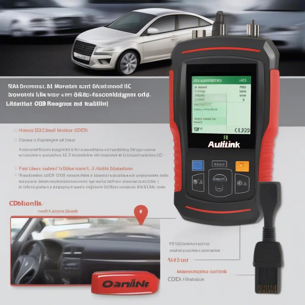 Autolink AL329 scan tool for diagnosing European cars