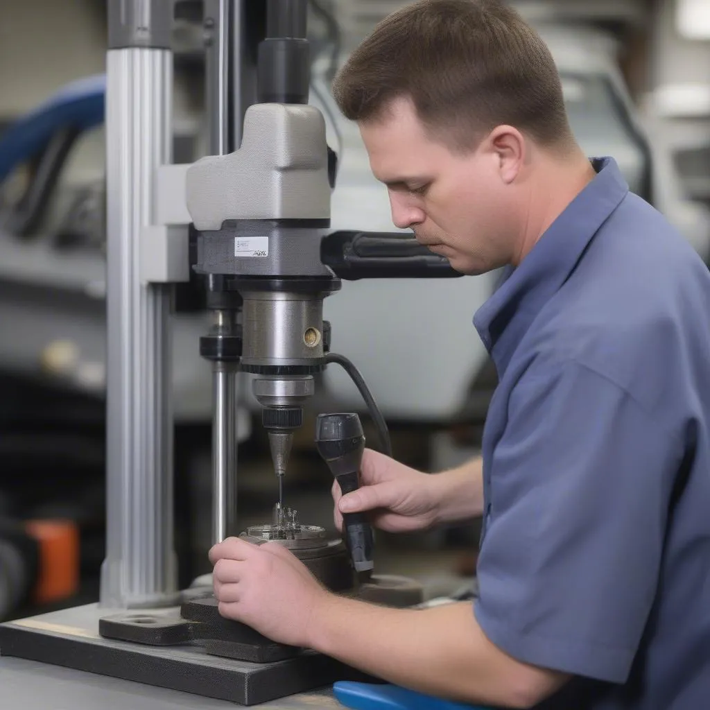 Automotive-Technician-Using-Scan-Tool-Drill-Press