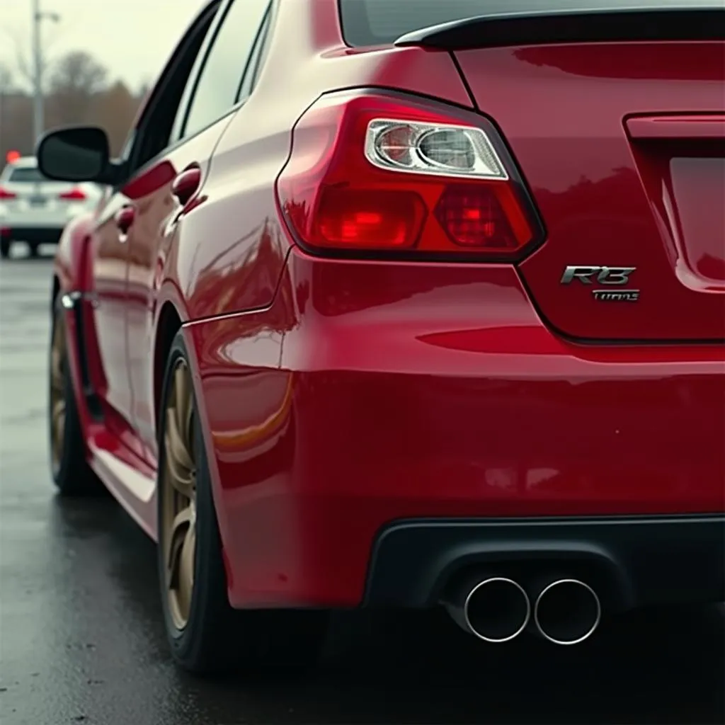 Red Subaru WRX from Baby Driver movie