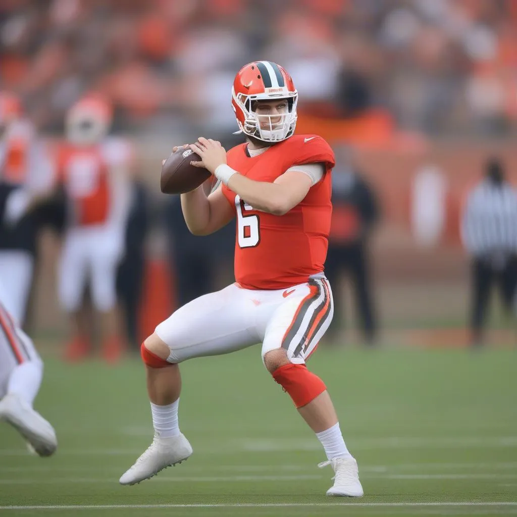 Baker Mayfield playing