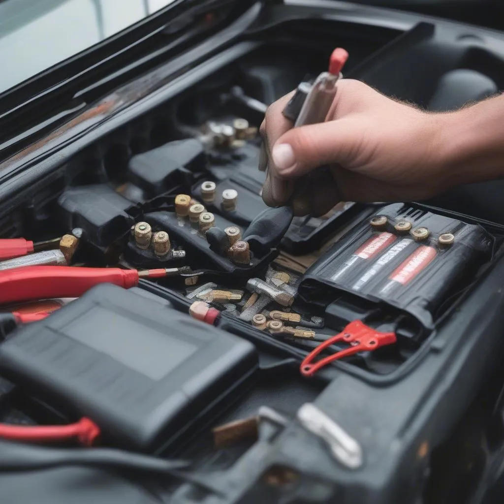 Changing a car battery