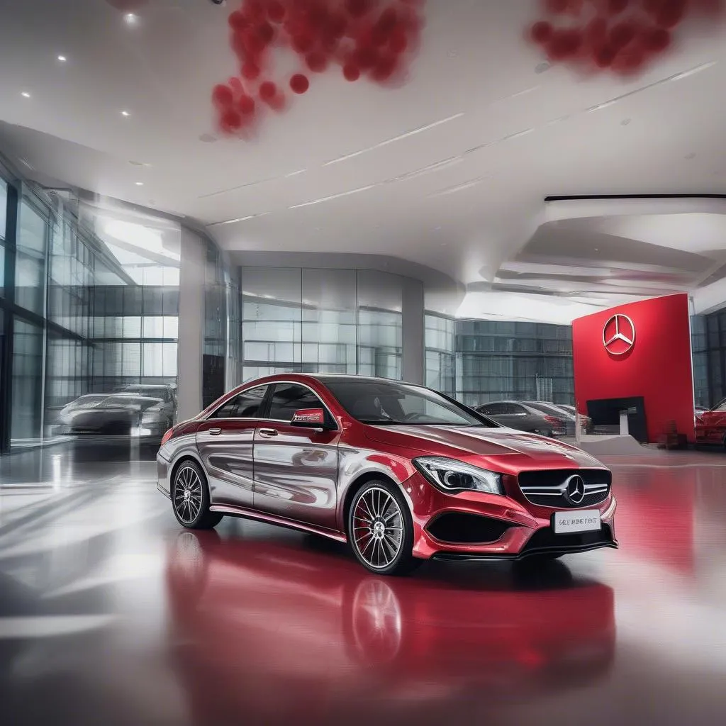 Benz car CLA in a dealership