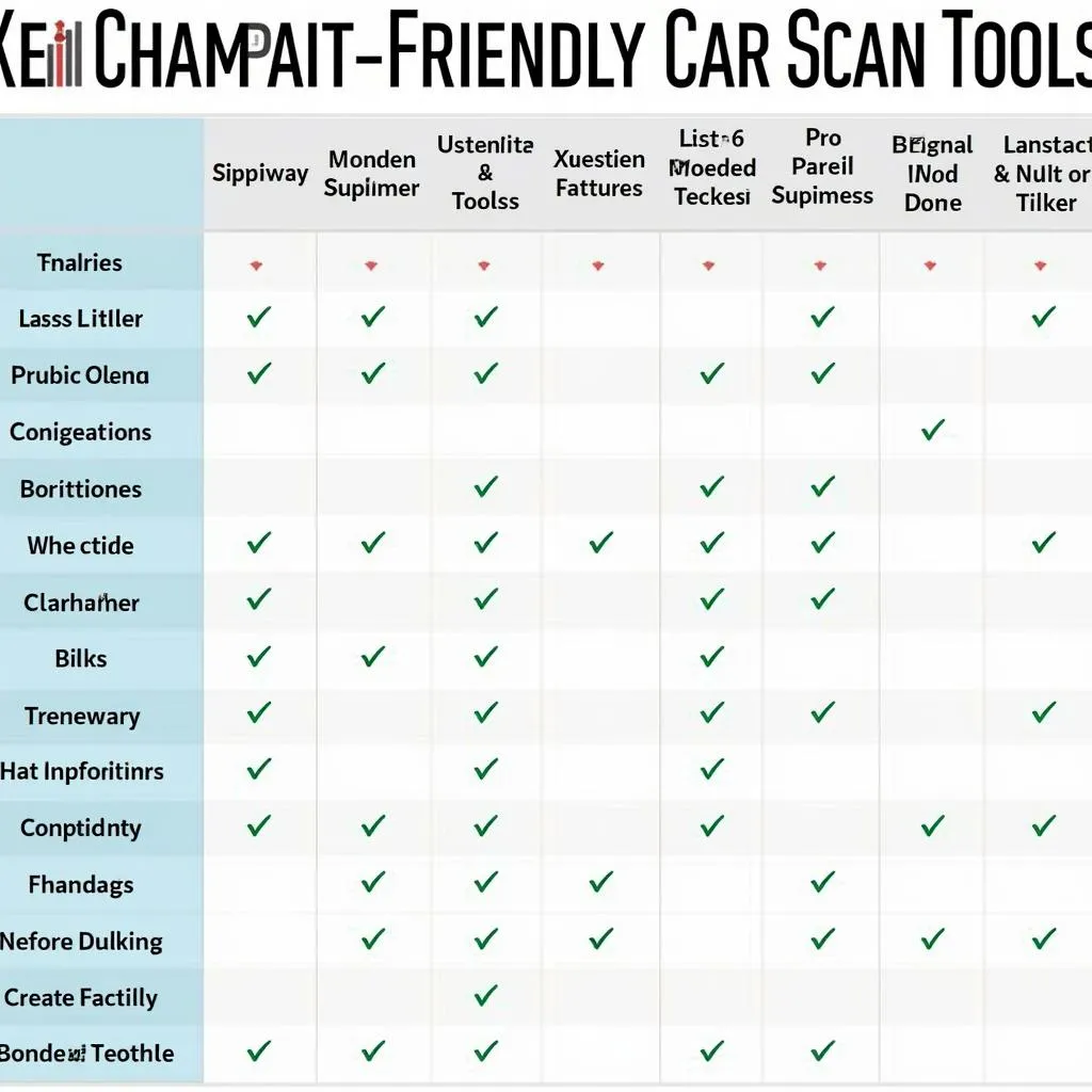 Best Budget Car Scan Tool Comparison Chart