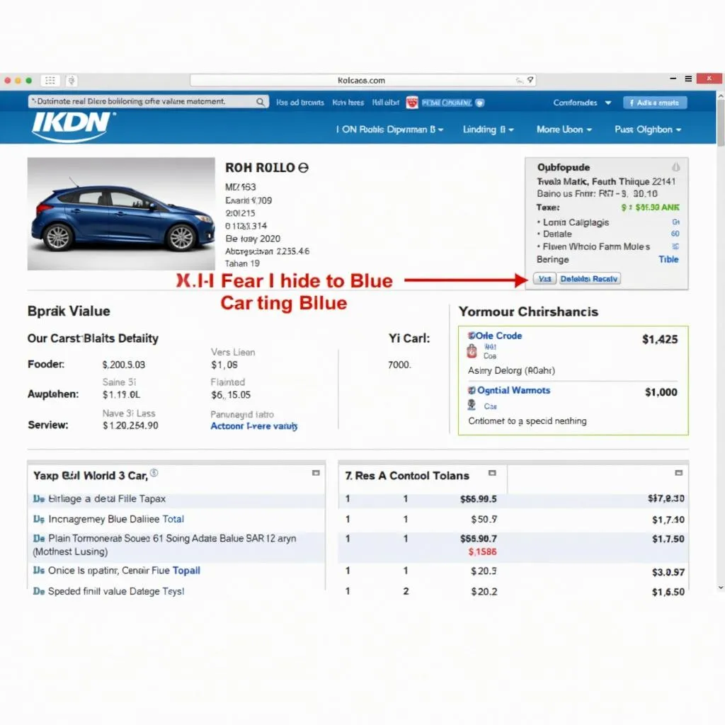 Blue Book Value of a Car