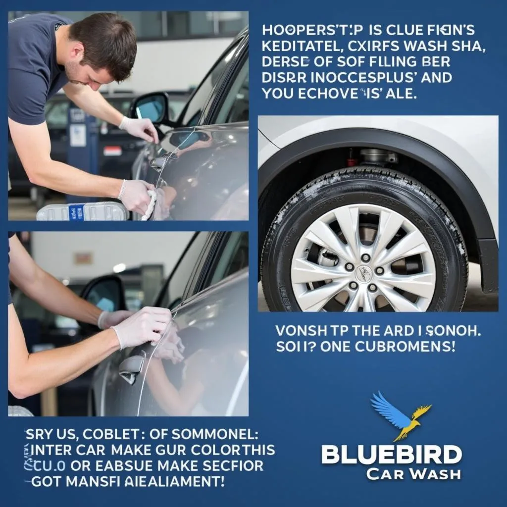 Car getting a Bluebird Car Wash