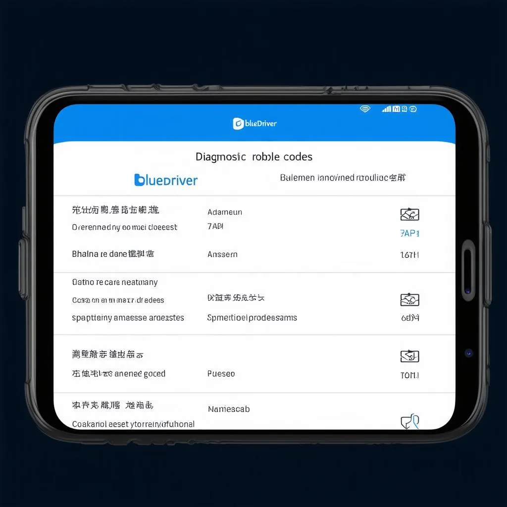 BlueDriver app interface