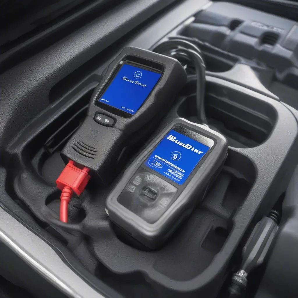 BlueDriver OBD2 Scan Tool connected to a 2007 Ford Focus