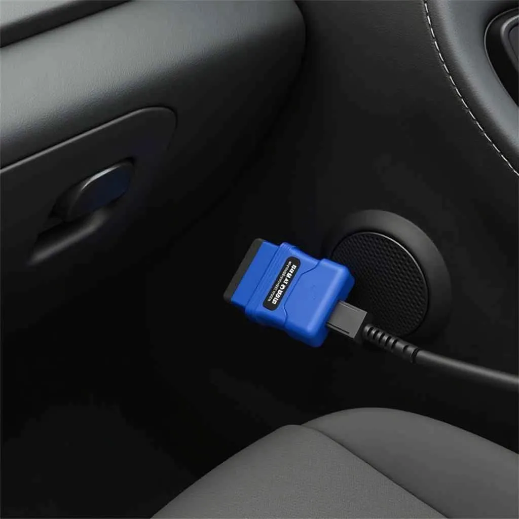 BlueDriver Pro Scan Tool connected to a car's OBD-II port