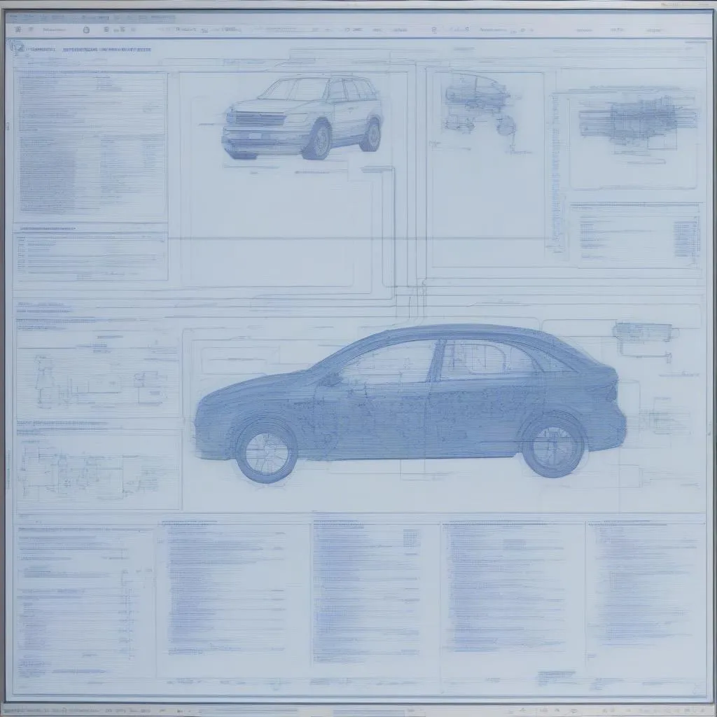 Detailed wiring diagram on a blueprint scan tool