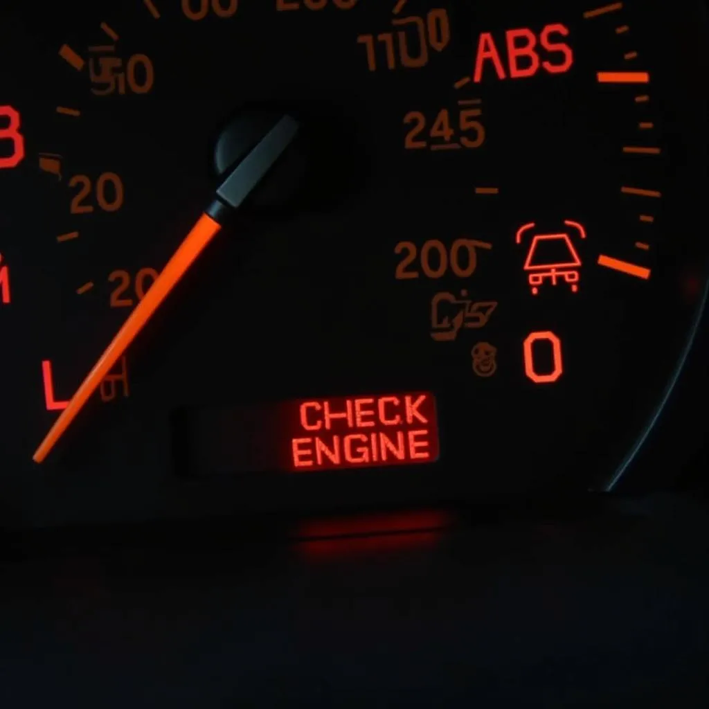 BMW E46 dashboard with multiple warning lights illuminated