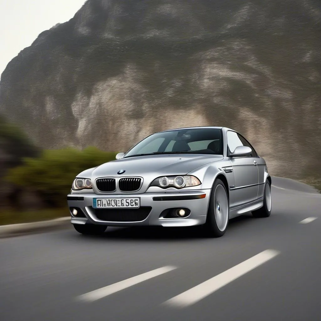 BMW E46 on the road