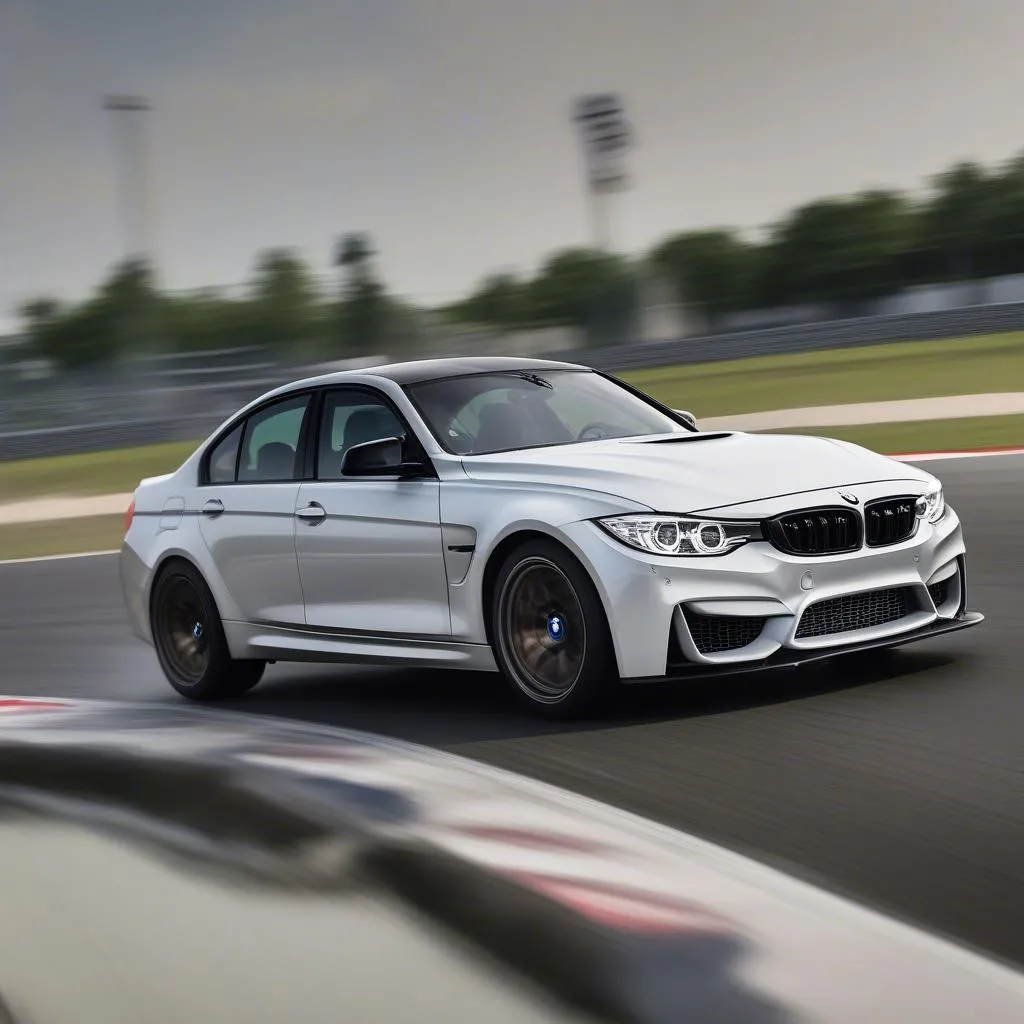 BMW M3 Driving on Track