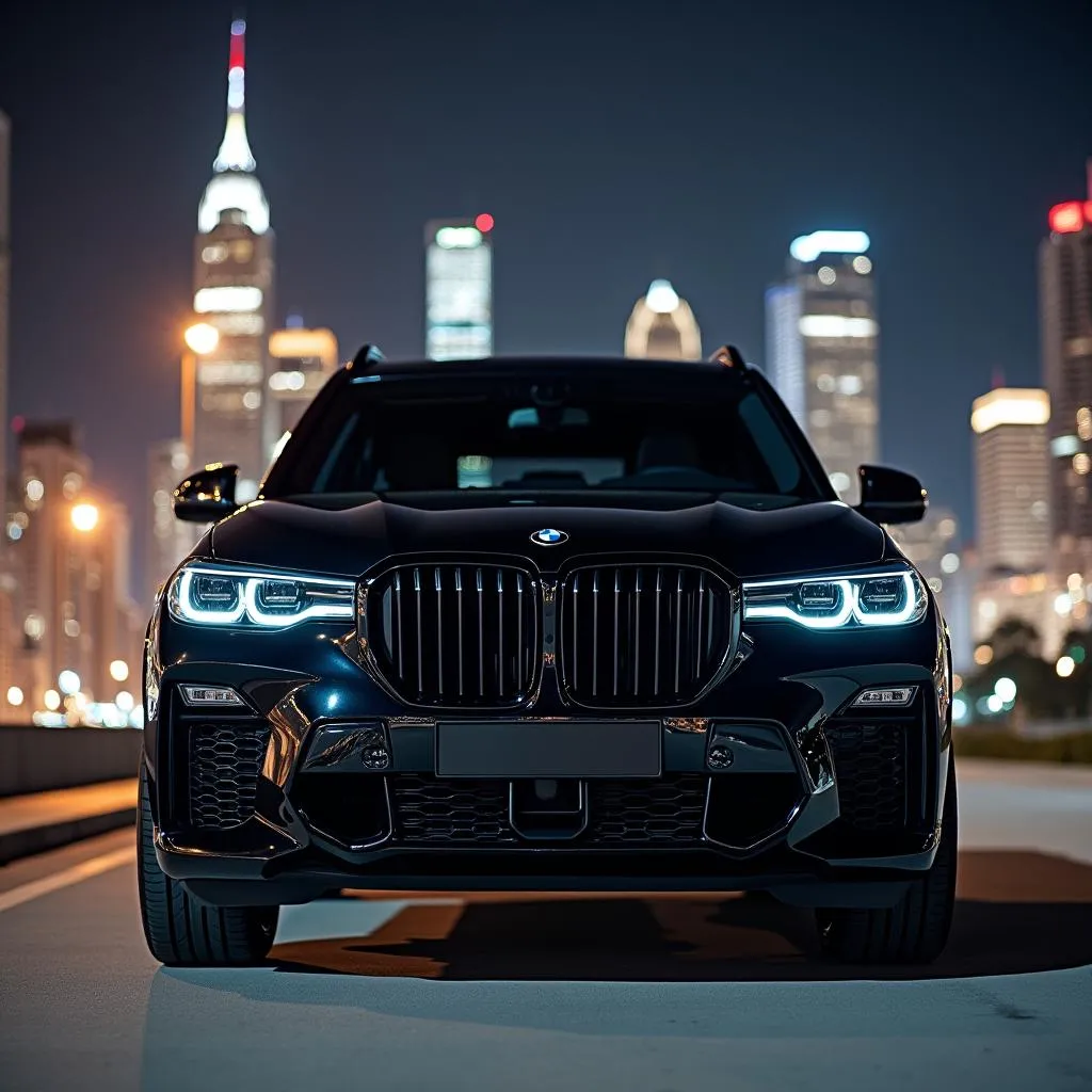 BMW X7 Exterior at Night