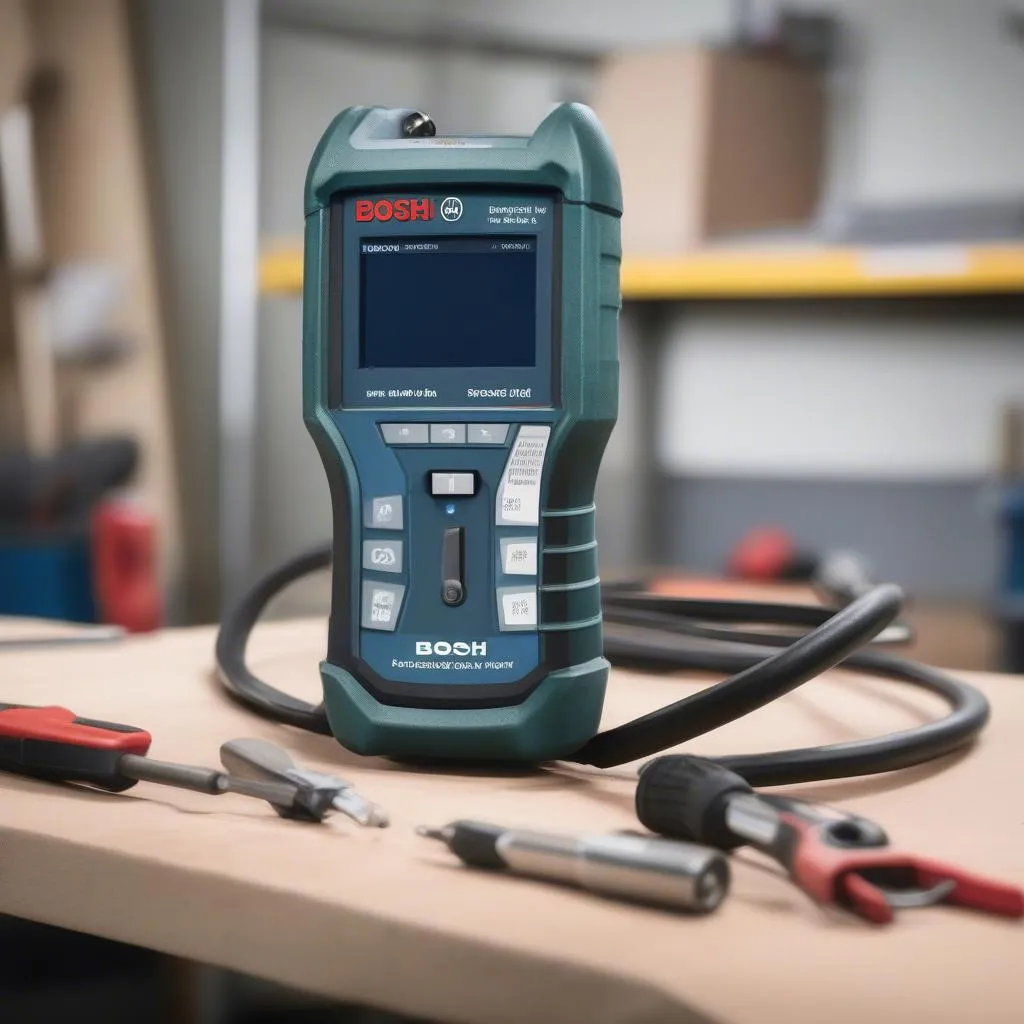 bosch-1150-scan-tool-on-a-work-bench