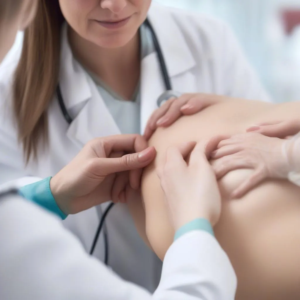 Doctor examining patient