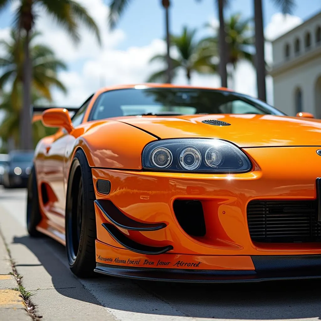 Brian's iconic orange Toyota Supra