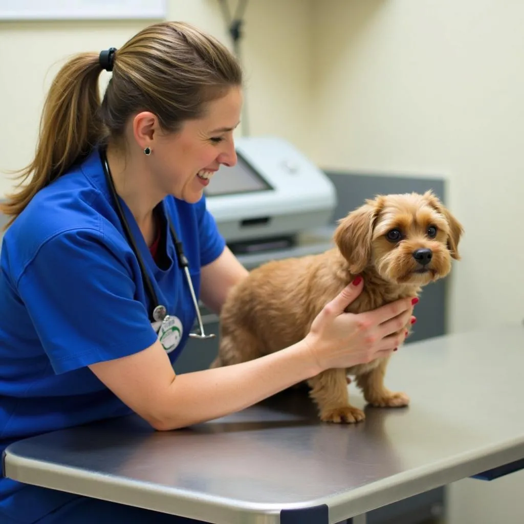 Veterinarian Examining Dog at Broward Animal Care