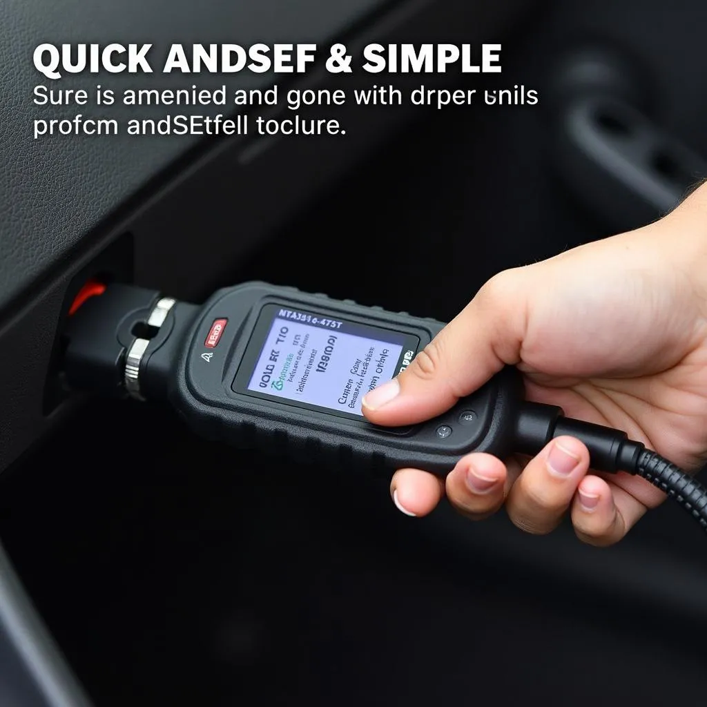 Budget Car Scan Tool Connected to Car's OBD-II Port