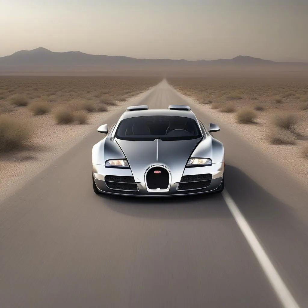 Bugatti Veyron on the Road