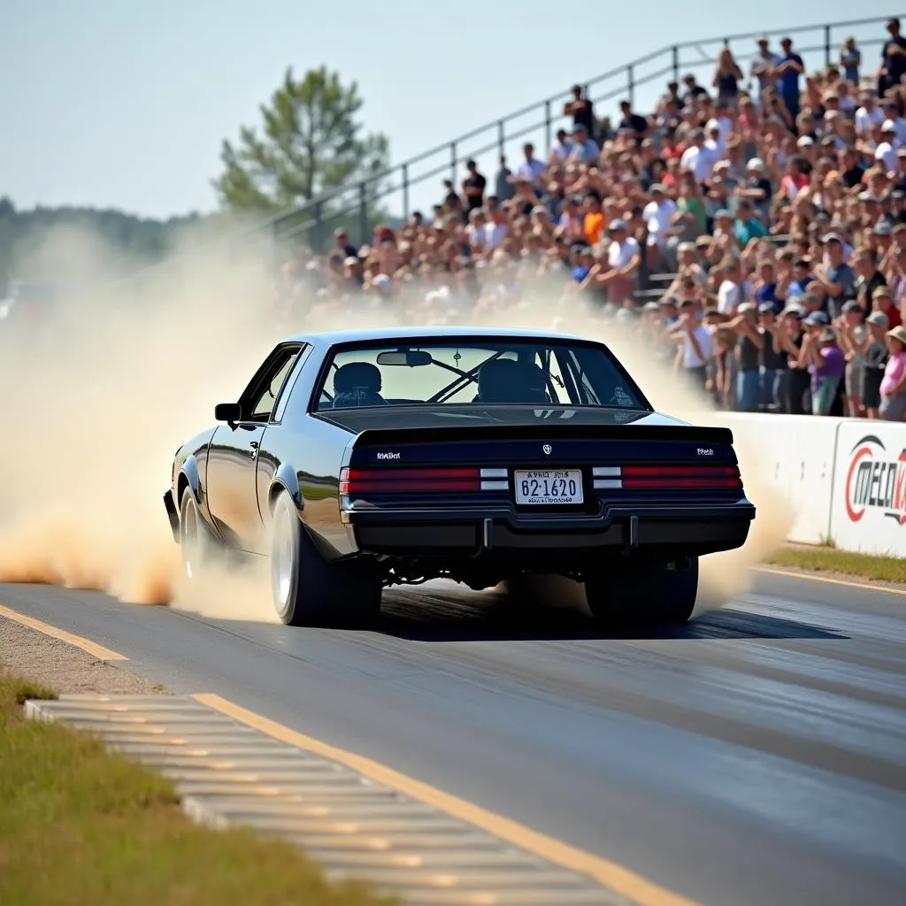 Buick Grand National racing on a track