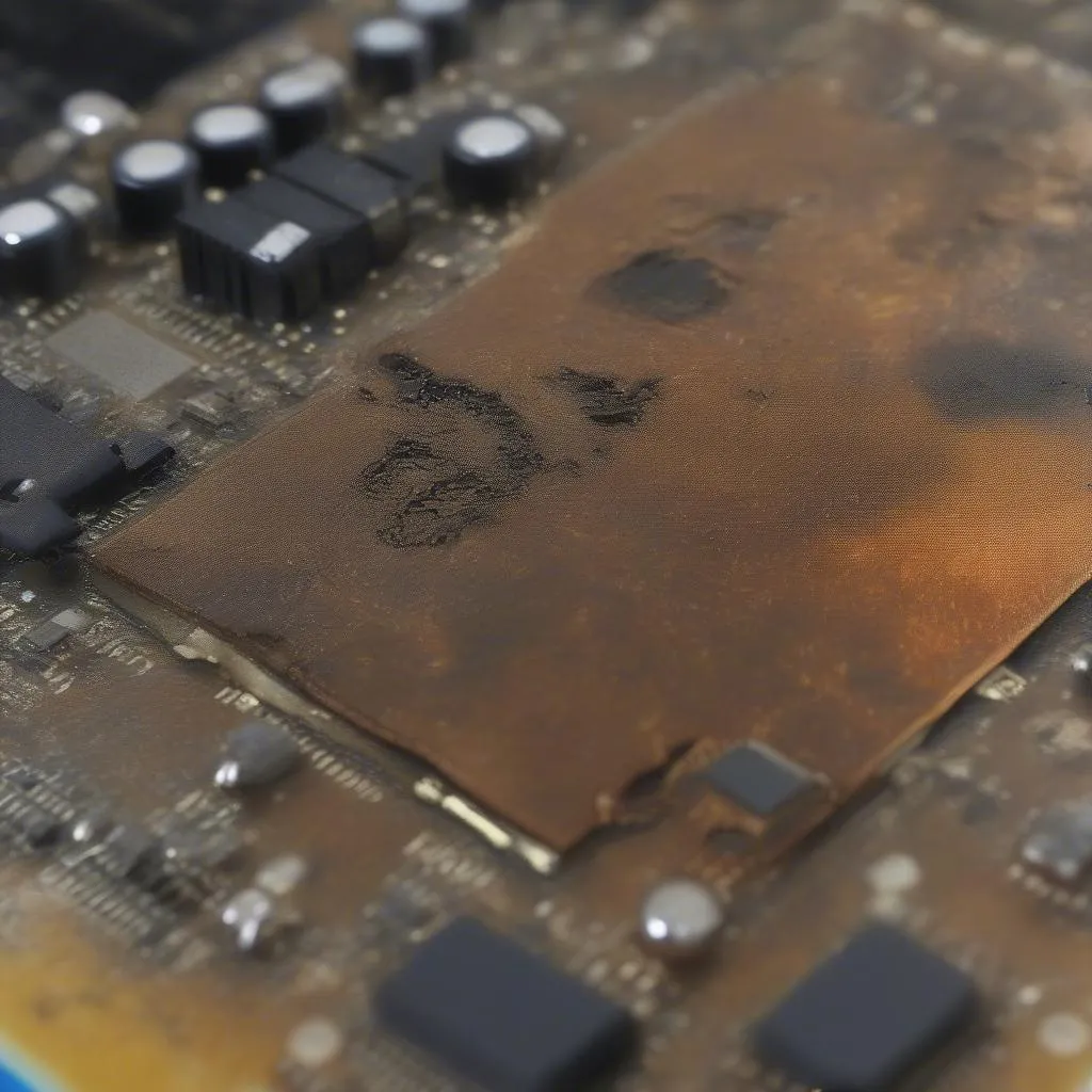 Burn Blister on a Circuit Board